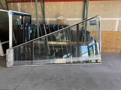 Amsco Black/ White Trapezoid Window