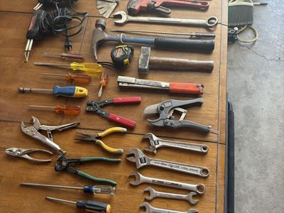 Large Assorted Tool Lot - Wrenches, Pliers, Screwdrivers, Hammers, Cutters & More