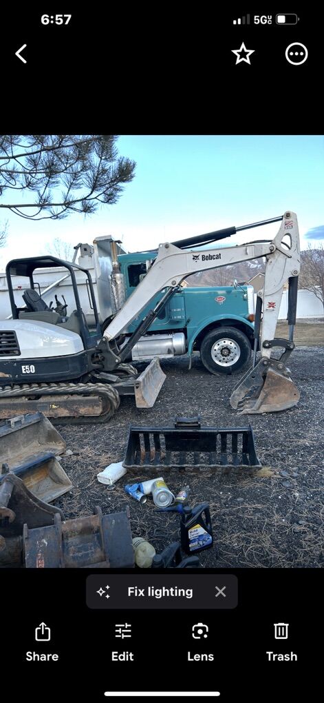 Mini Excavator E 50 2016 And A Dump Truck for Sale