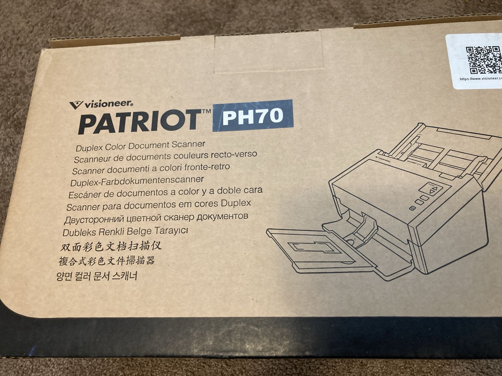 Photo and document scanner. Visioneer Patriot PH70 Duplex Color Photo and Document Scanner - Fast & Efficient