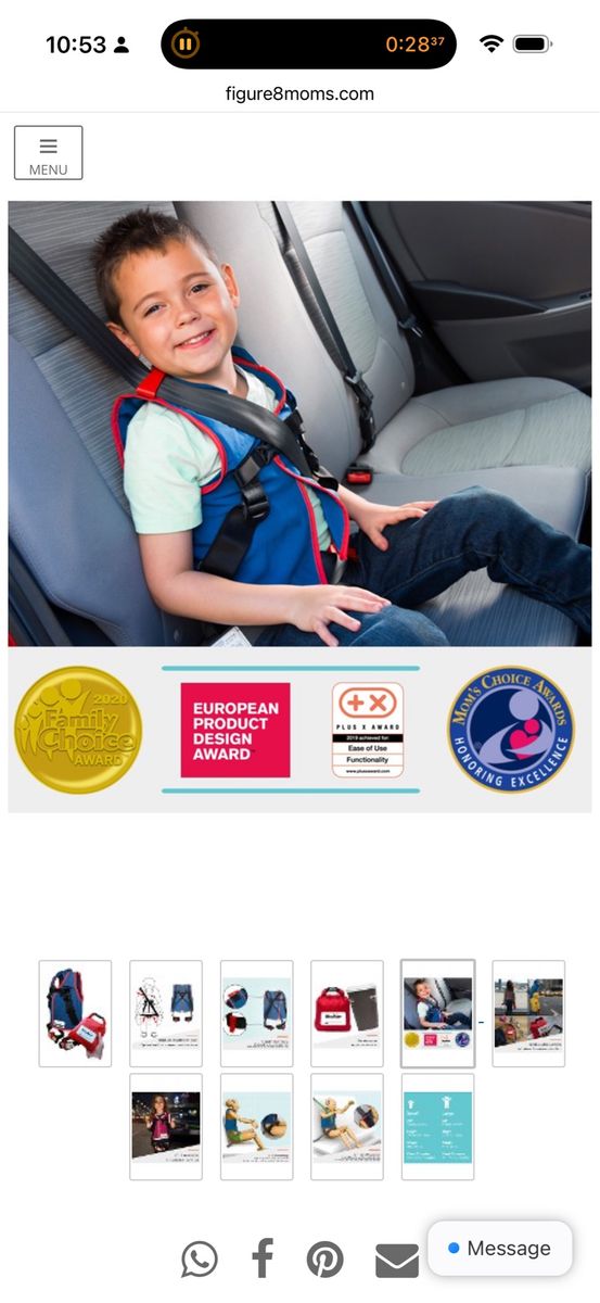 Whiz Rider Portable Booster Seat