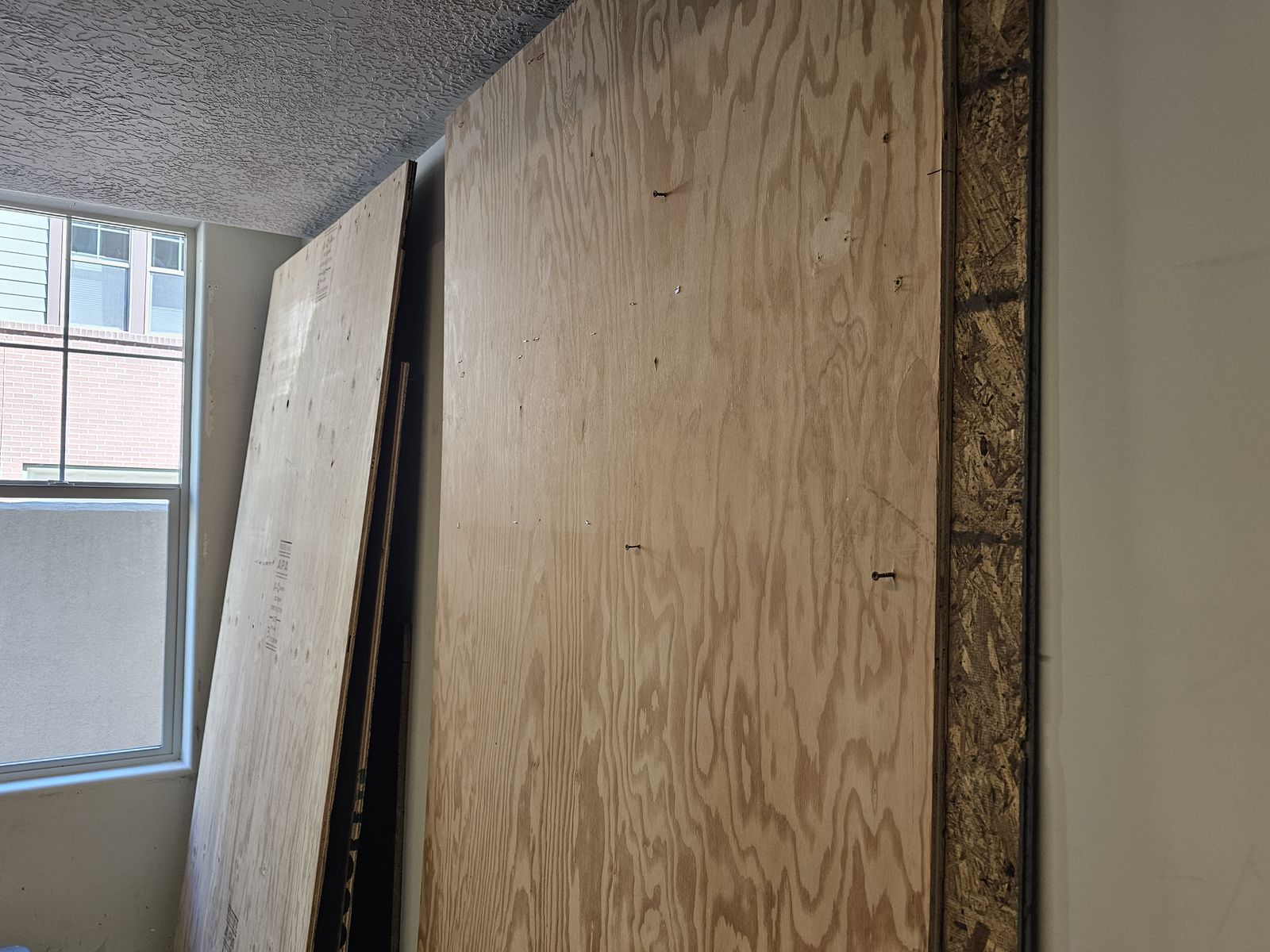 Plywood and particle board