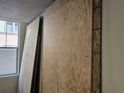 Plywood and particle board
