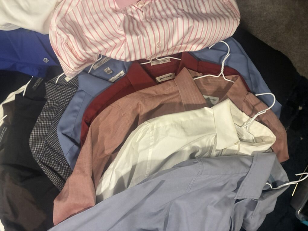 10 Large Men's Dress Shirts Name Brand