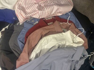 10 Large Men's Dress Shirts Name Brand