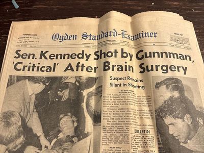 Ogden Standard Examiner. Senator Kennedy Shot.