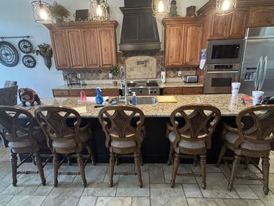 Kitchen Counter Height Leather Bar Stools