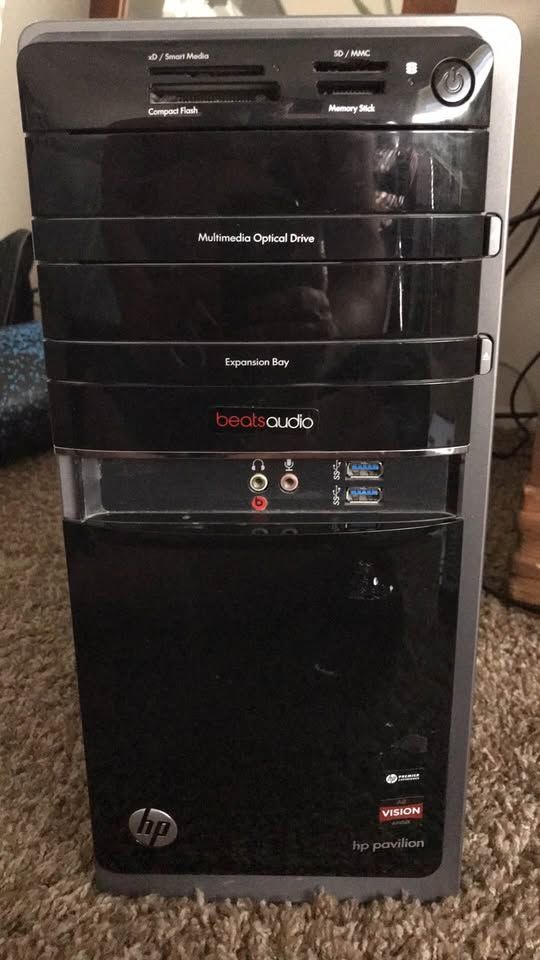 Hp desktop Computer, Monitor, Keyboard, Mouse.