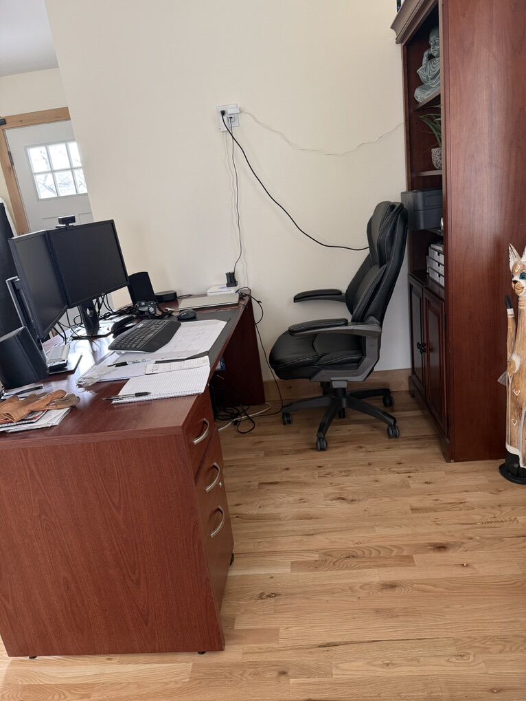 Office Desk And Bookshelf