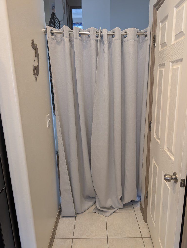 black out curtains on rod