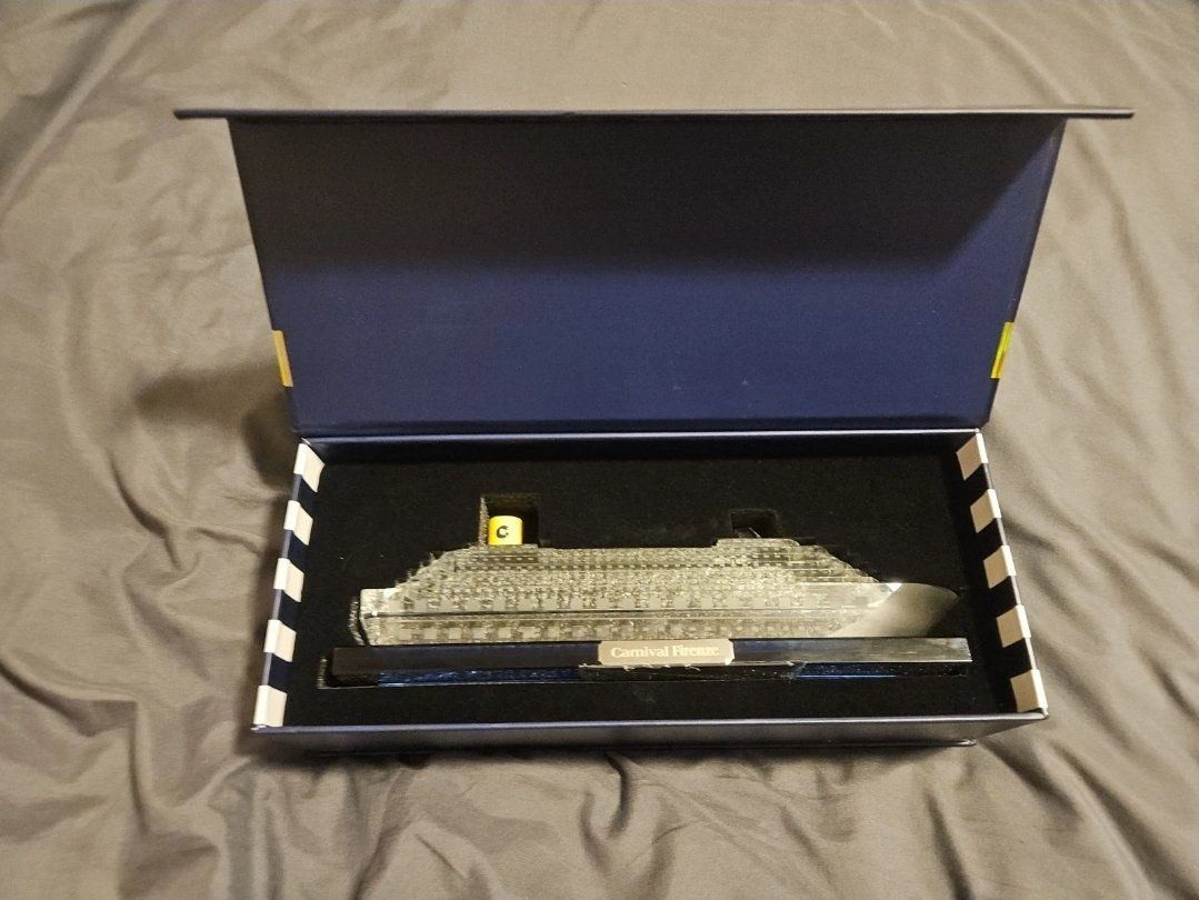 Carnival Cruise Lines Firenze Inaugural Season 3D Crystal Cruise Ship Model