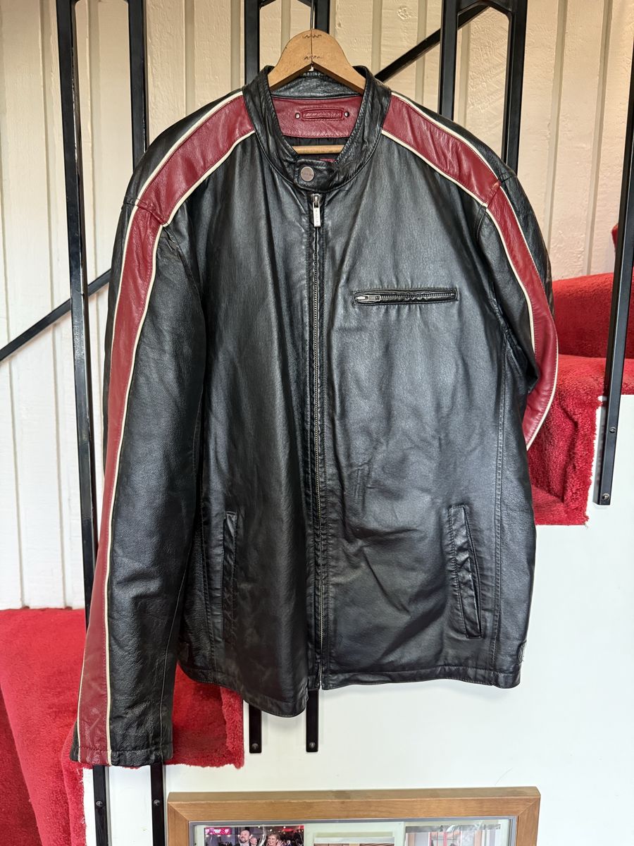Wilson’s leather.  Motorcycle jacket