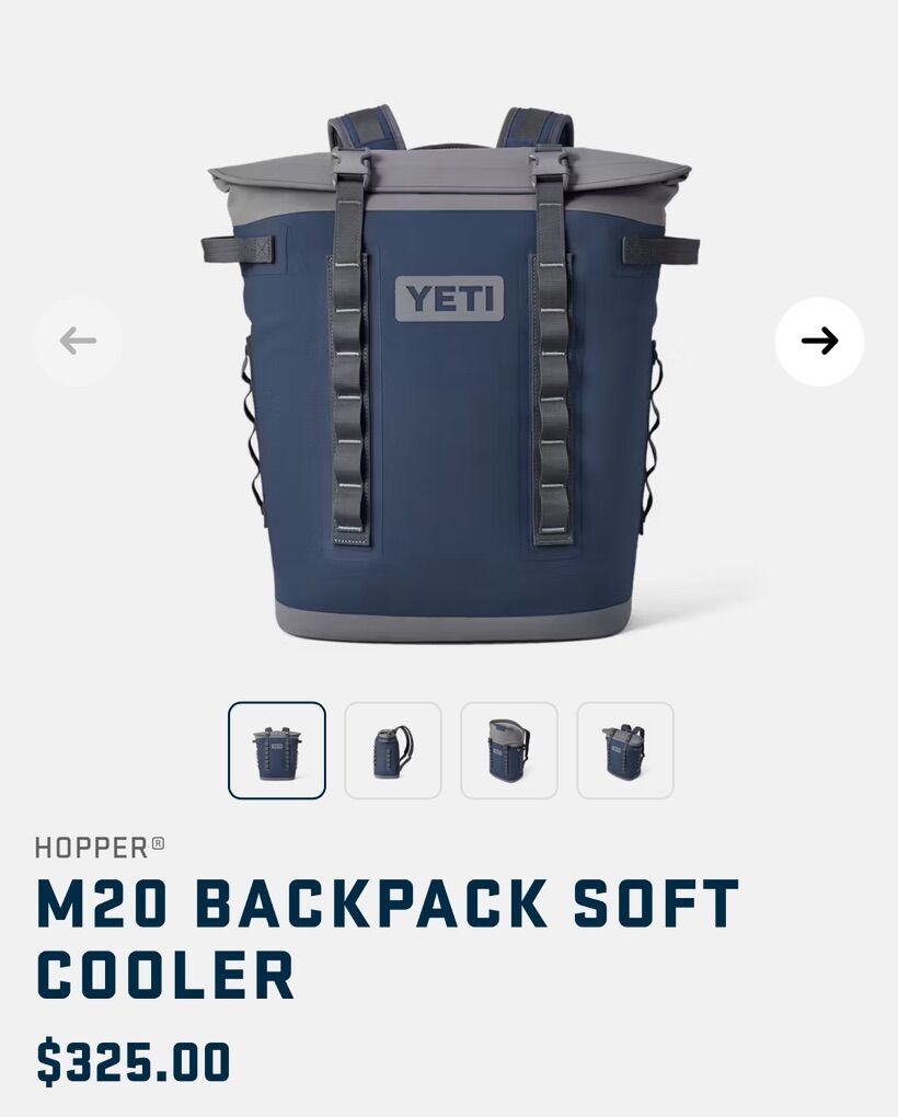 New Yeti M20 Backpack Cooler