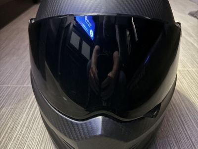 Brand new Scorpion EXO covert FX carbon fighter style motorcycle helmet