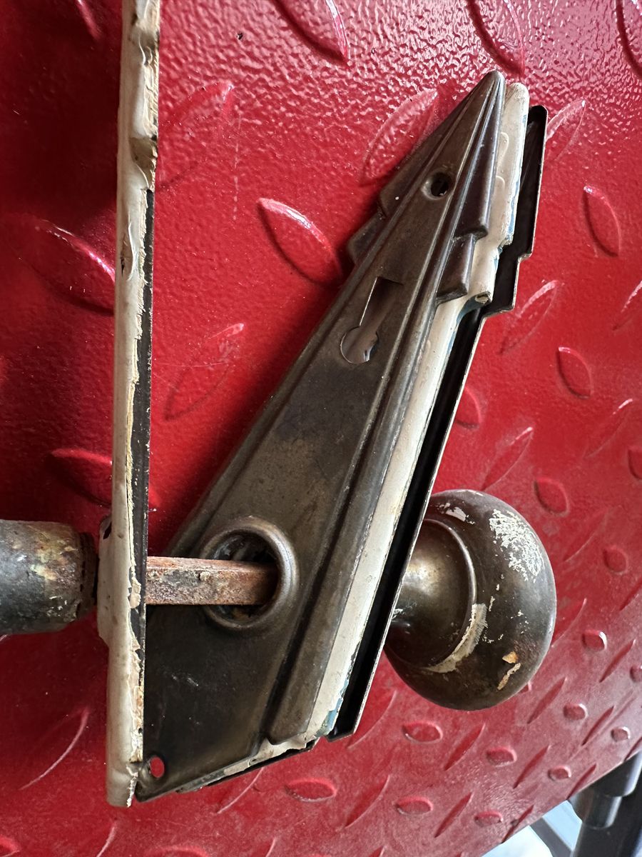 Antique Vintage Interior Door Handle and 2 Sets of Backplates