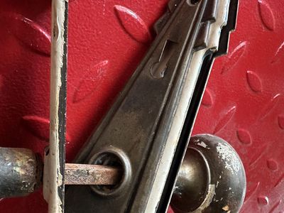 Antique Vintage Interior Door Handle and 2 Sets of Backplates