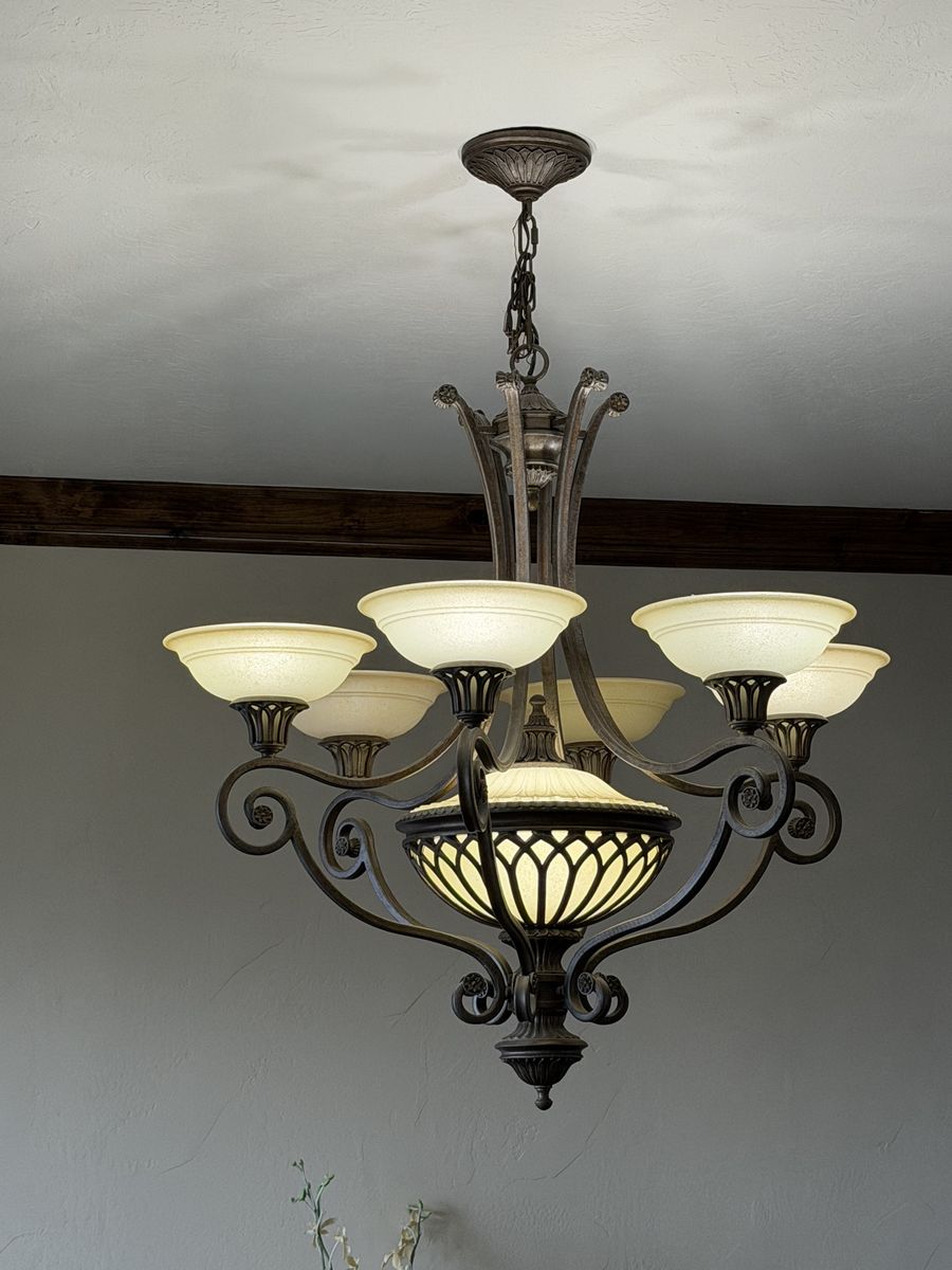 French Country style dining or entry chandelier