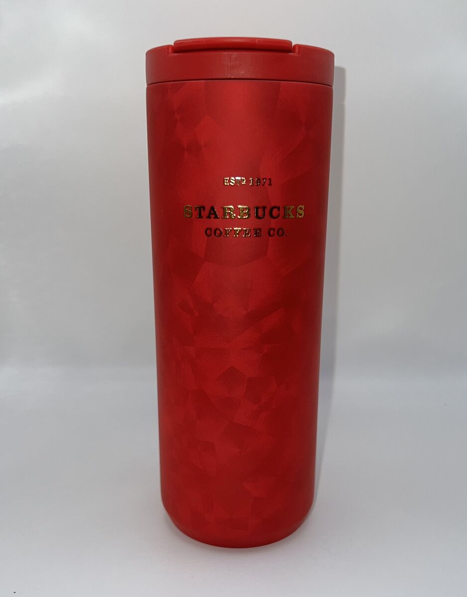 Limited Edition Starbucks Red Prism Stainless Tumbler 16oz - NIB
