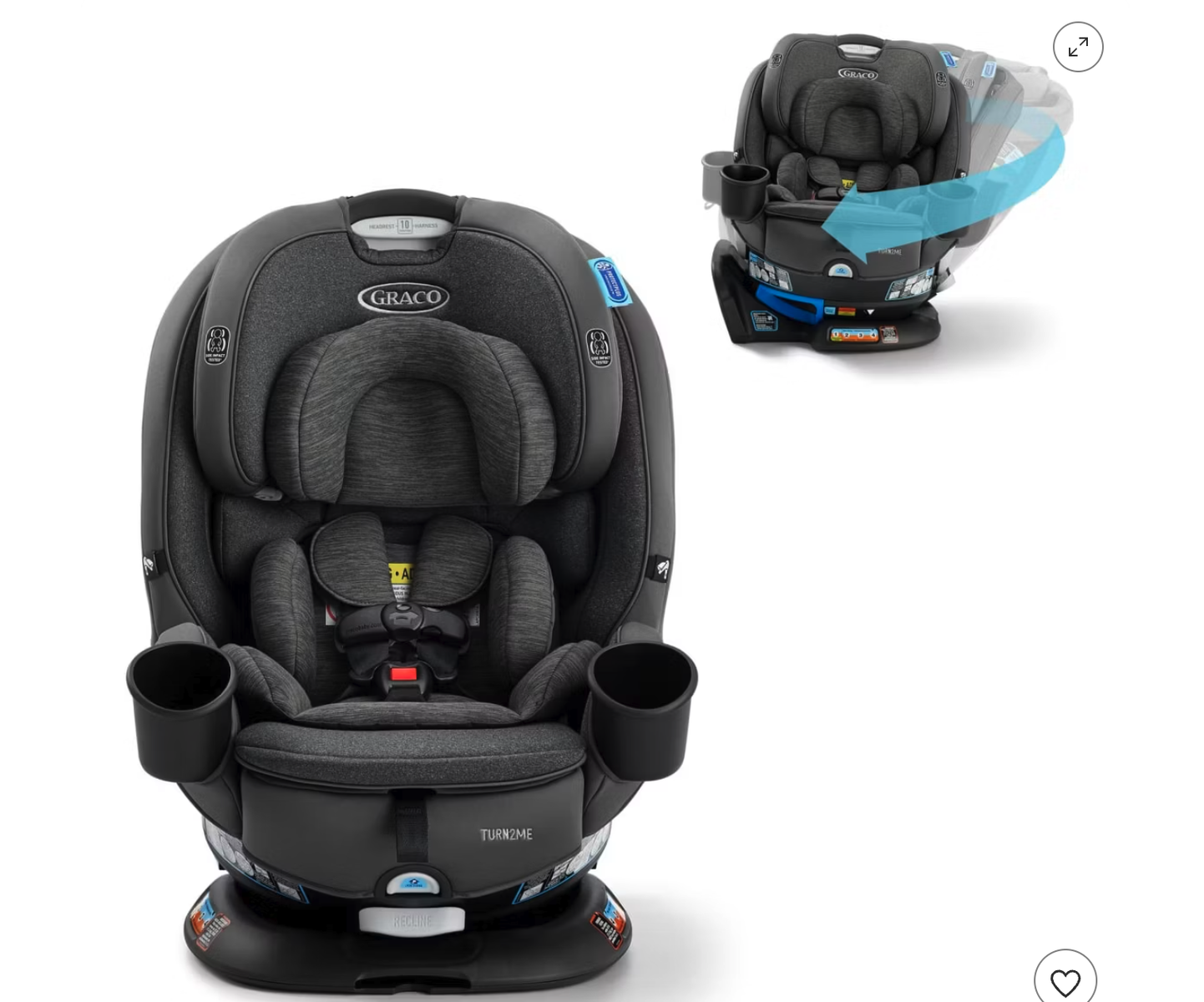 New in Box Graco Turn2Me 3-in-1 Rotating Convertible Car Seat - Manchester: 30lb Product Weight, Rear Facing From 4lb