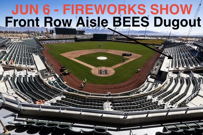 (4) Row1 Bees Dugout Sat 7/3 Fireworks Aisle