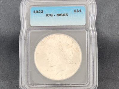 Silver 1922 Peace Dollar MS65