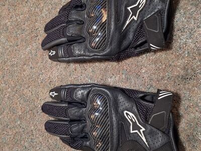 Alpinestars Leather Gloves, Mens Size M