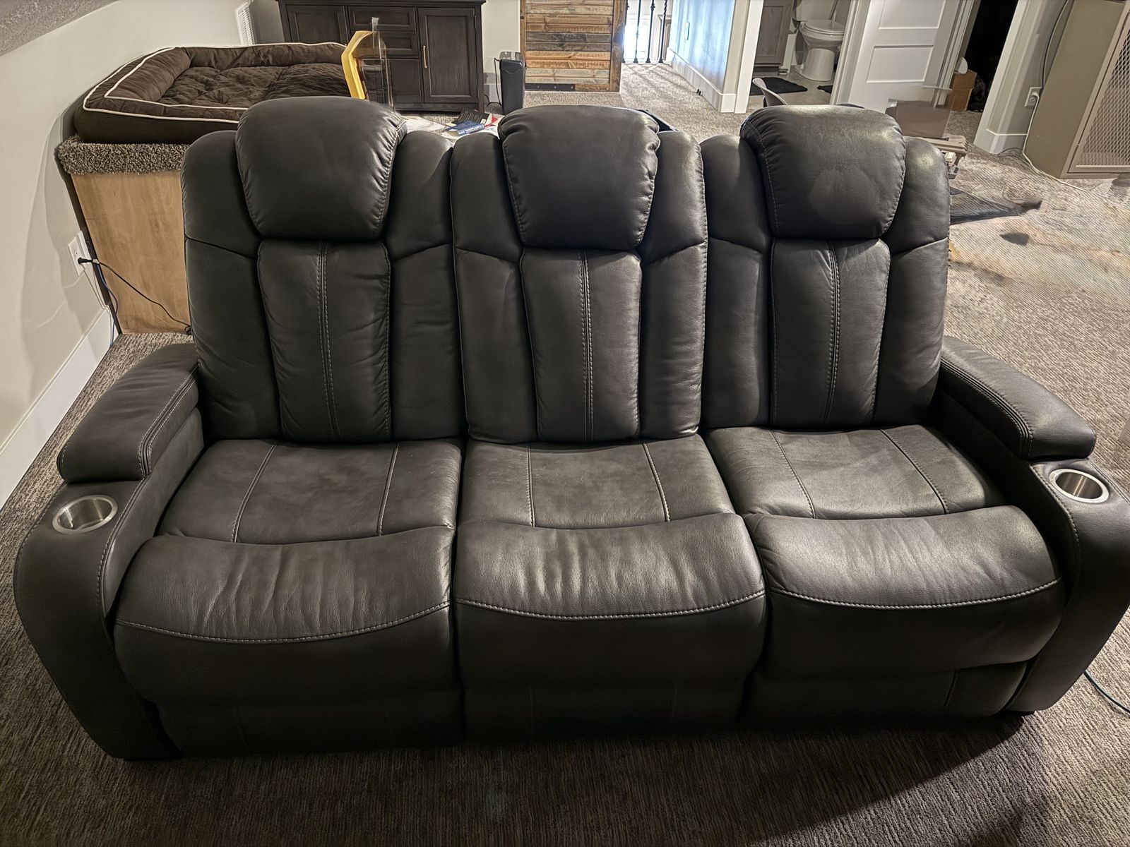 Leather Electric Reclining Couch