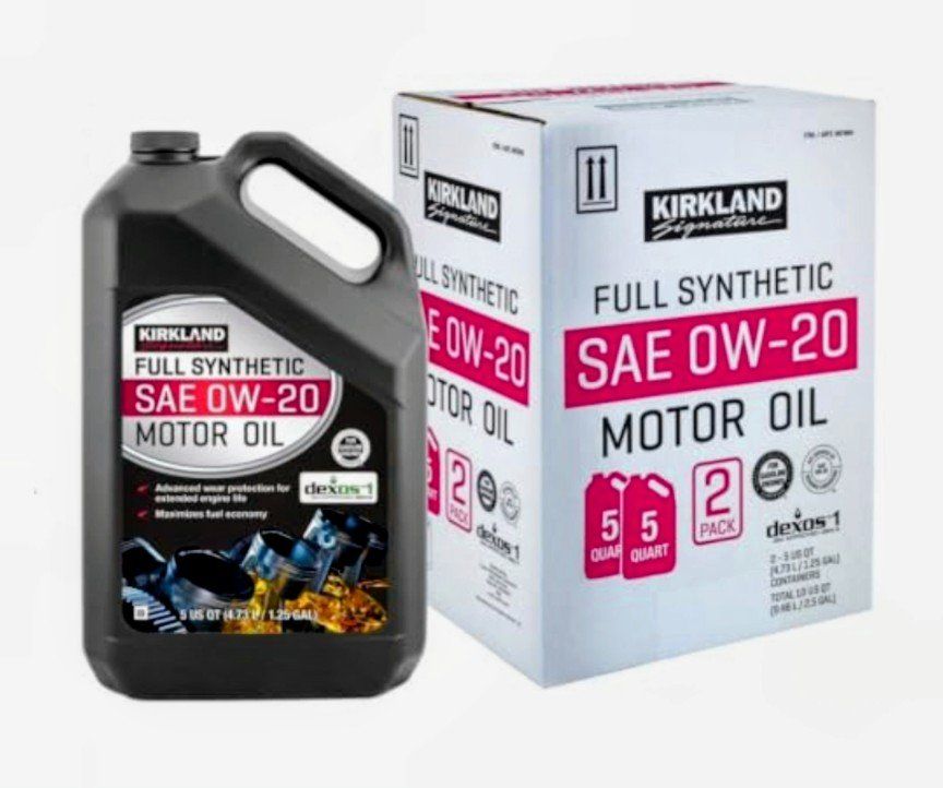 Kirkland Signature Full Synthetic SAE 0W-20 Motor Oil, 2-pack (10 quarts total)