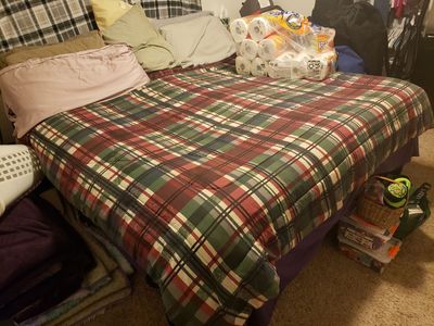 King size bed with bed frame