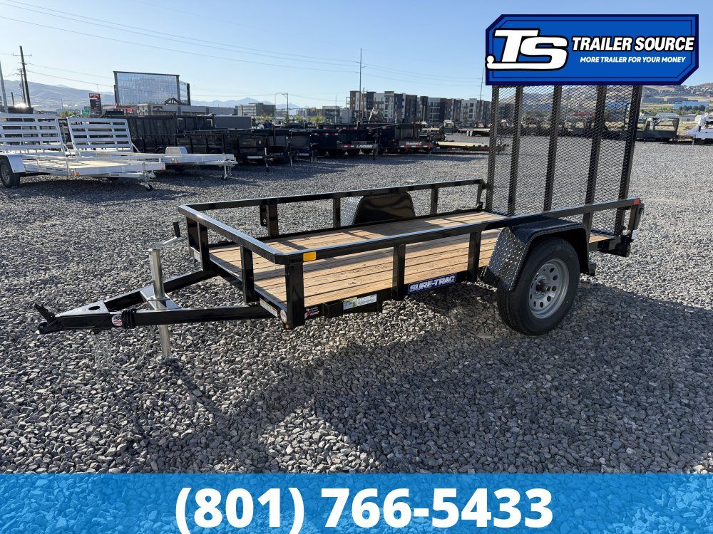 5x10 Sure-Trac Tube Top Utility Trailer - 3.5K GVWR - Ramp Gate