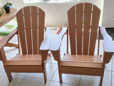 2 NEW Westin Trends Adirondack outdoor patio chairs HDPE