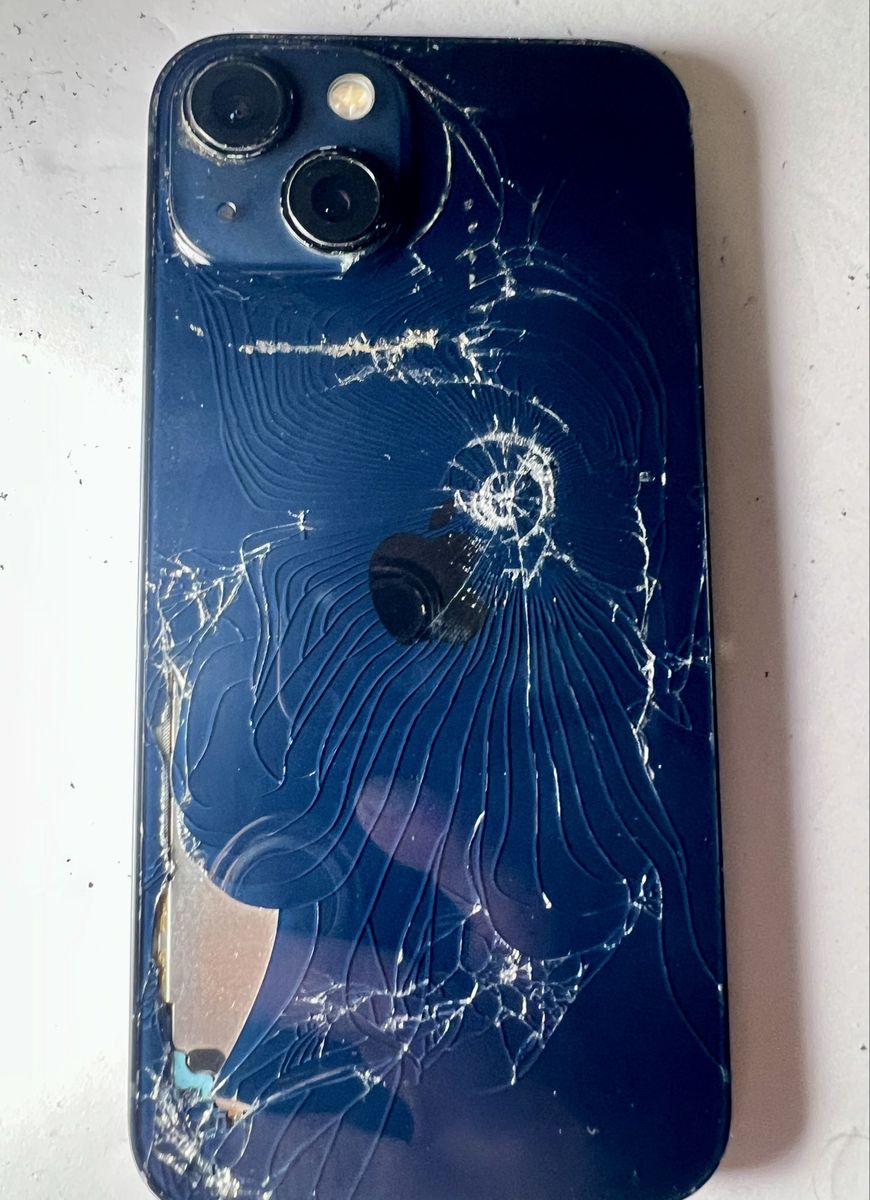 Apple iPhone 13 128GB Blue - iCloud Lock - Cracked Back - FOR PARTS