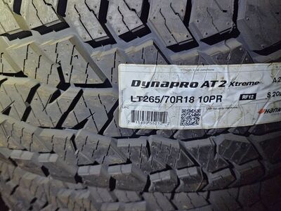 265/70r18 Hankook dynapro at2 xtreme
