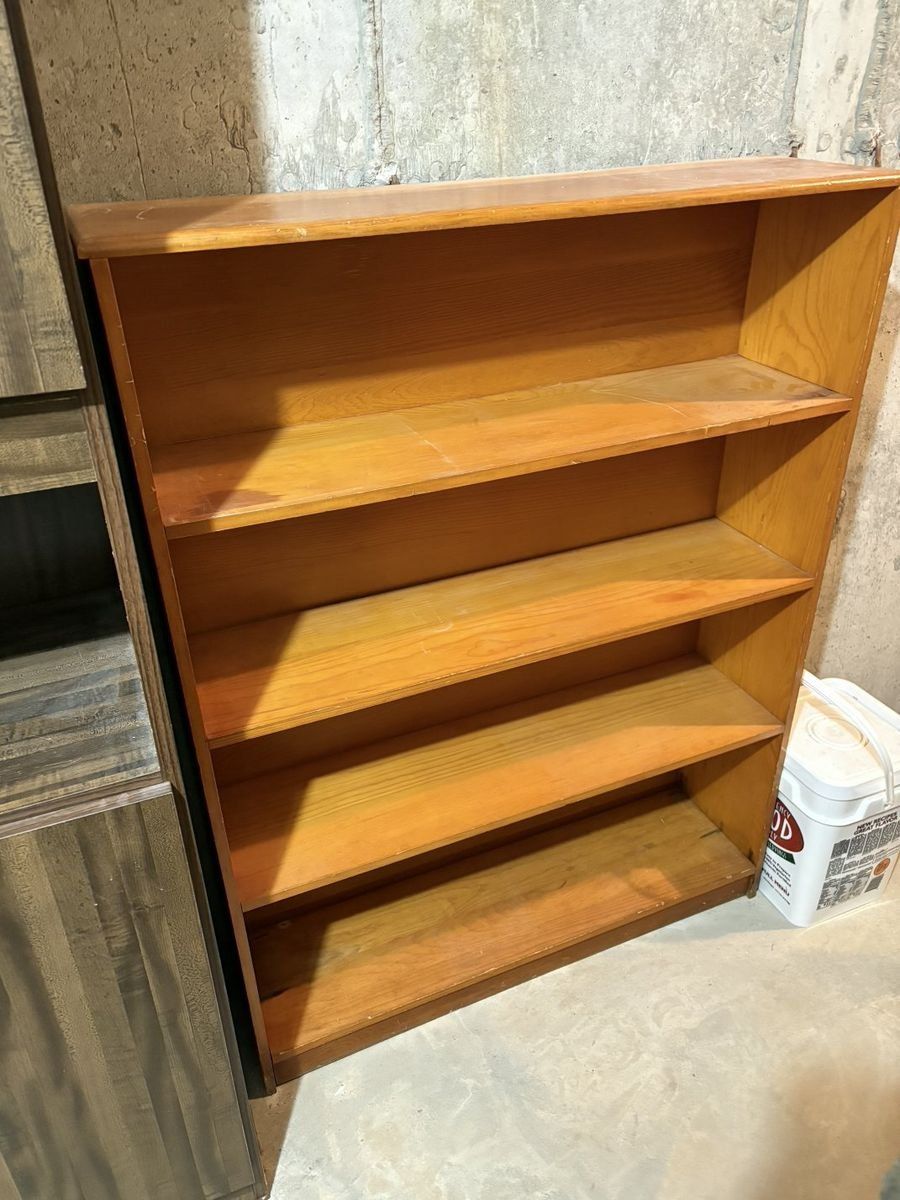 Wooden Bookshelf / Bookcase - Light Wood Finish