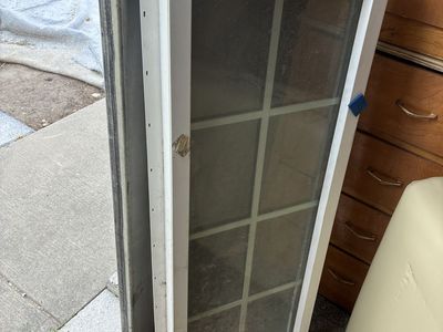 White Vinyl Single Hung Window with Grid 8-Pane Vertical