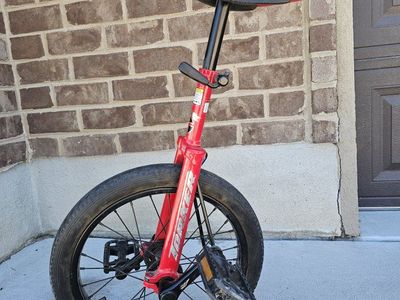 Torker Cx 16 Inch Unicycle Red Kids Youth Adjustable Seat Steel Frame with Stand.