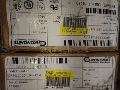 Chronimite CM20L/120 Instant Flow C-Micro Tankless Water Heater 120V 2400W Lead-Free