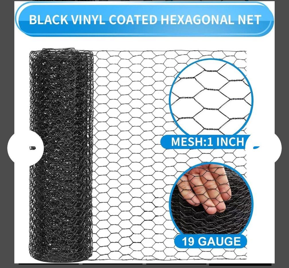 Brand New Black Galvanized Chicken Wire 6ft by 150ft