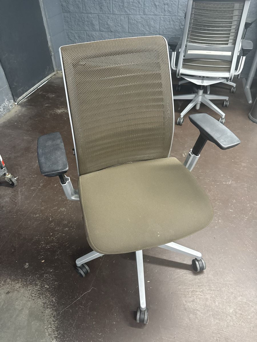 Steelcase Think Office Chair - Brown Mesh & Fabric, Ergonomic Design