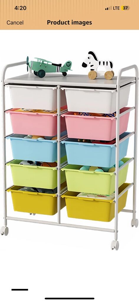 NEW IN BOX - 10 DRAWER ROLLING STORAGE CART