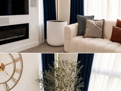 Luxury White Planter with Olive Tree – 8 ft Tall