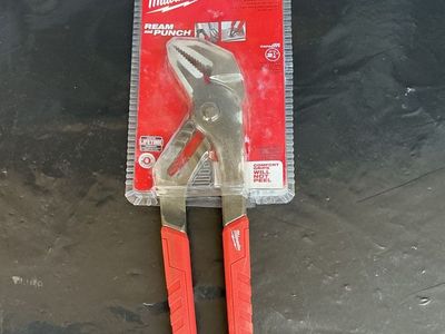Milwaukee 48-22-6312 12" Comfort Grip Straight Jaw Pliers with Ream and Punch