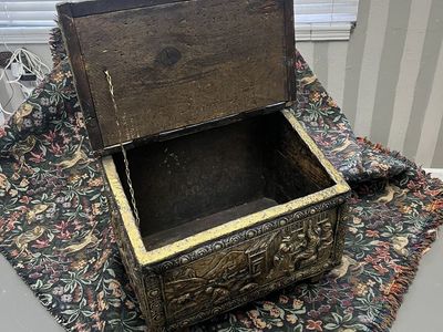 Vintage brass tinder box