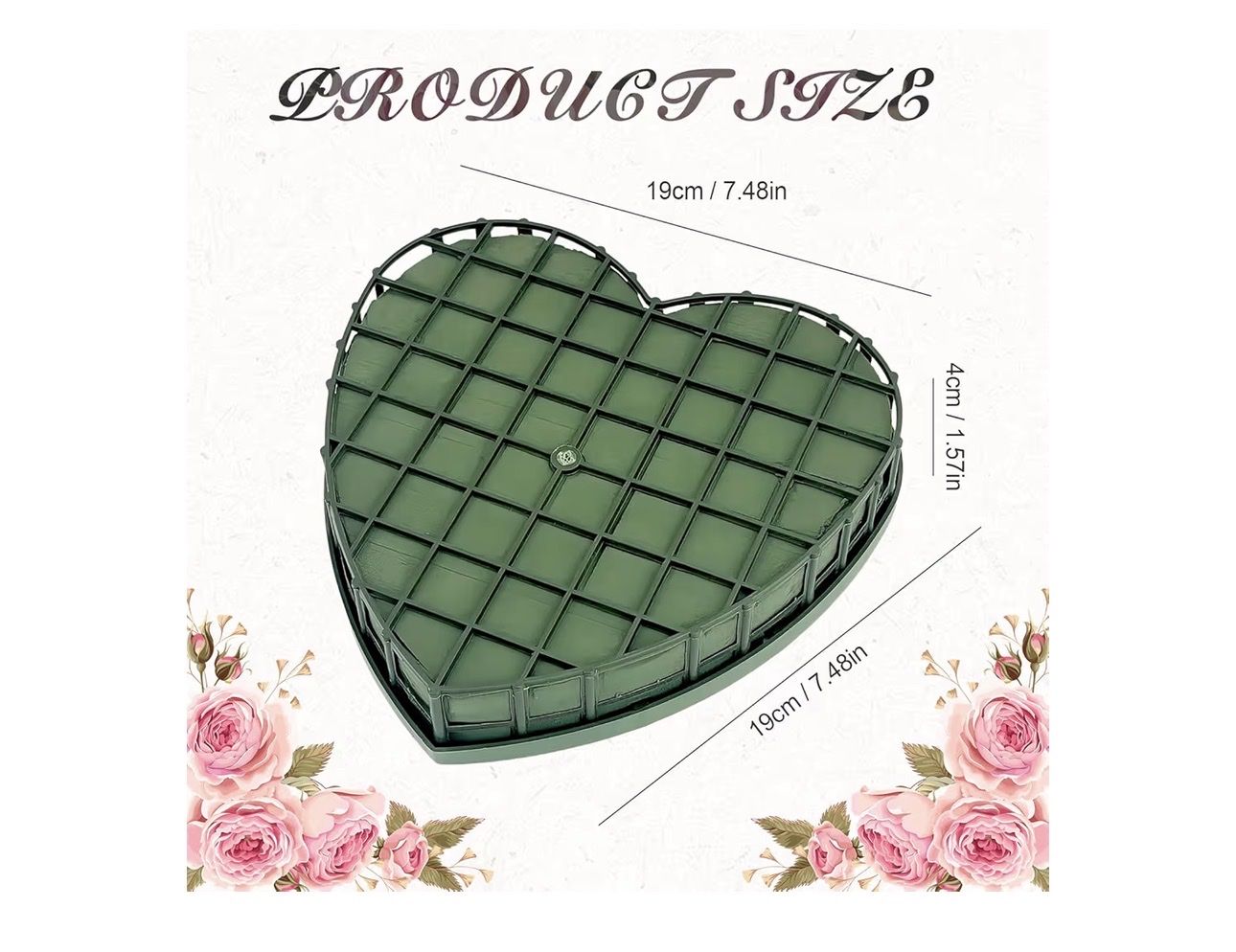 4 pack Heart shaped foam cage for floral