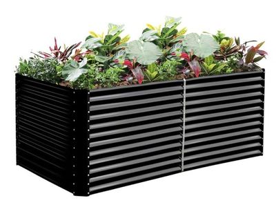 Land Guard 8x4x3ft Rectangular Galvanized Raised Garden Beds, Large-Capacity Metal Planter Box Outdoor, Durable Deep Raised Gard