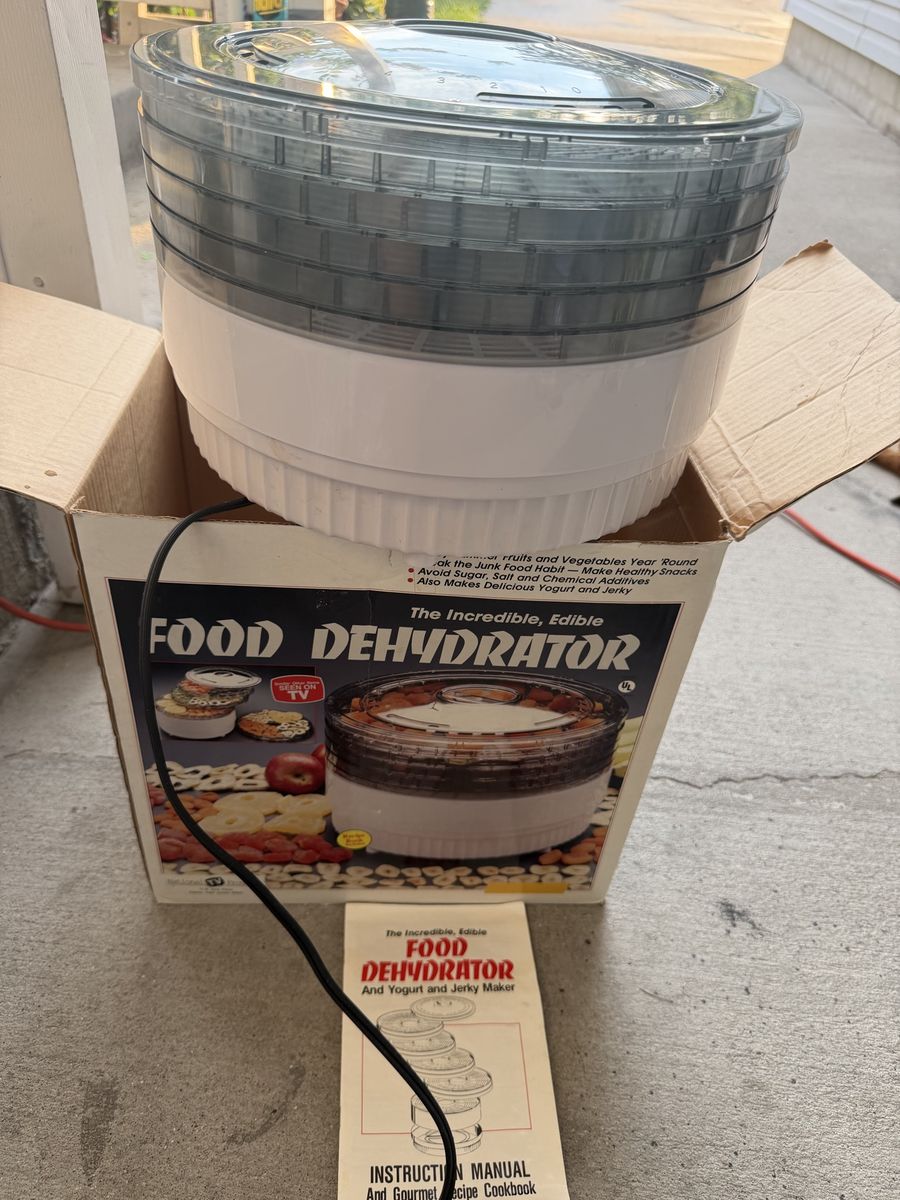 The Incredible, Edible Food Dehydrator & Yogurt/Jerky Maker - White, Stackable Trays