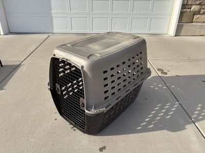 Petmate Plastic Dog Kennel & Travel Crate - Tan/Brown