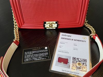 CHANEL BAG WITH BLACK CARD AND COA