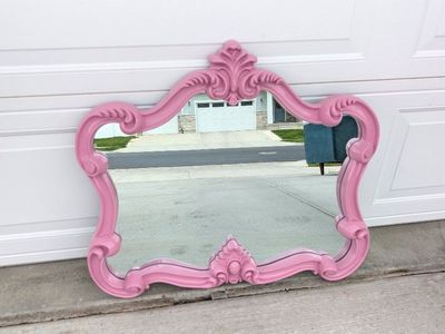 Pink Glossy Accent Mirror