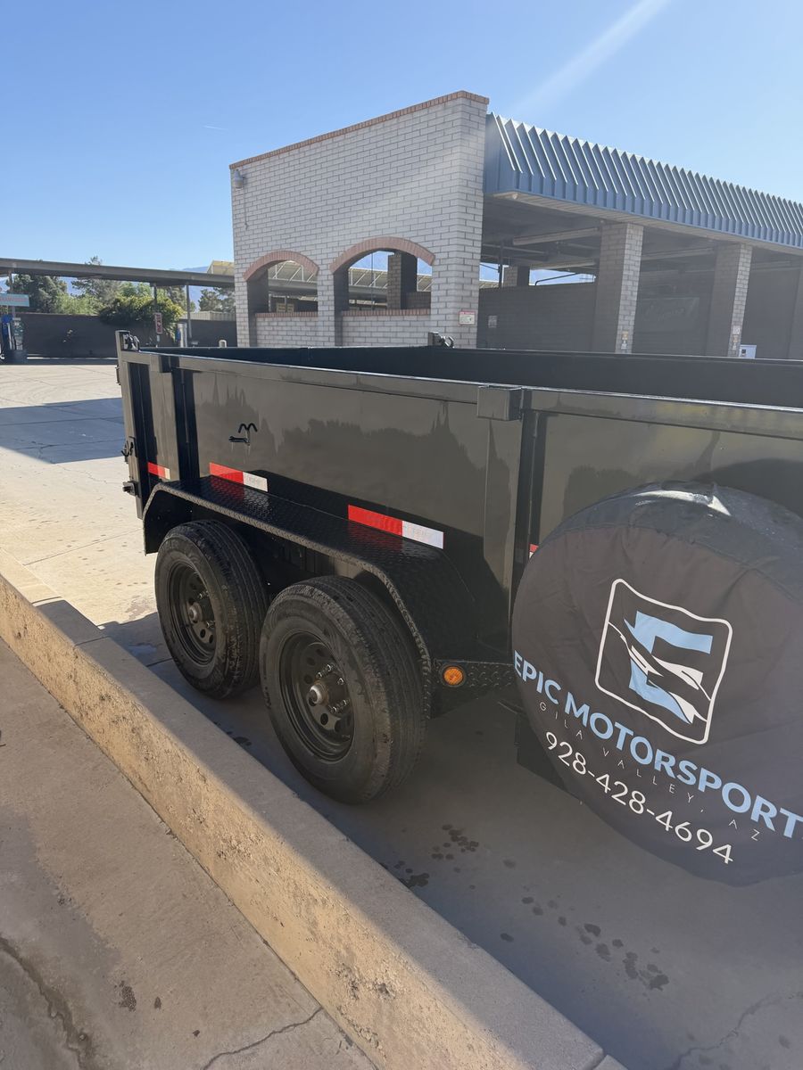 2026 Top Hat Trailers Dump Trailer - Black, Dual Axle, Utility Trailer - 12 X 6 - Hydraulic Lift